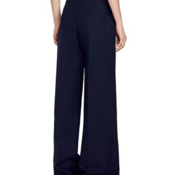 Sandro Navy Alessi Wide Leg Pants (NWOT) - Picture 4 of 10